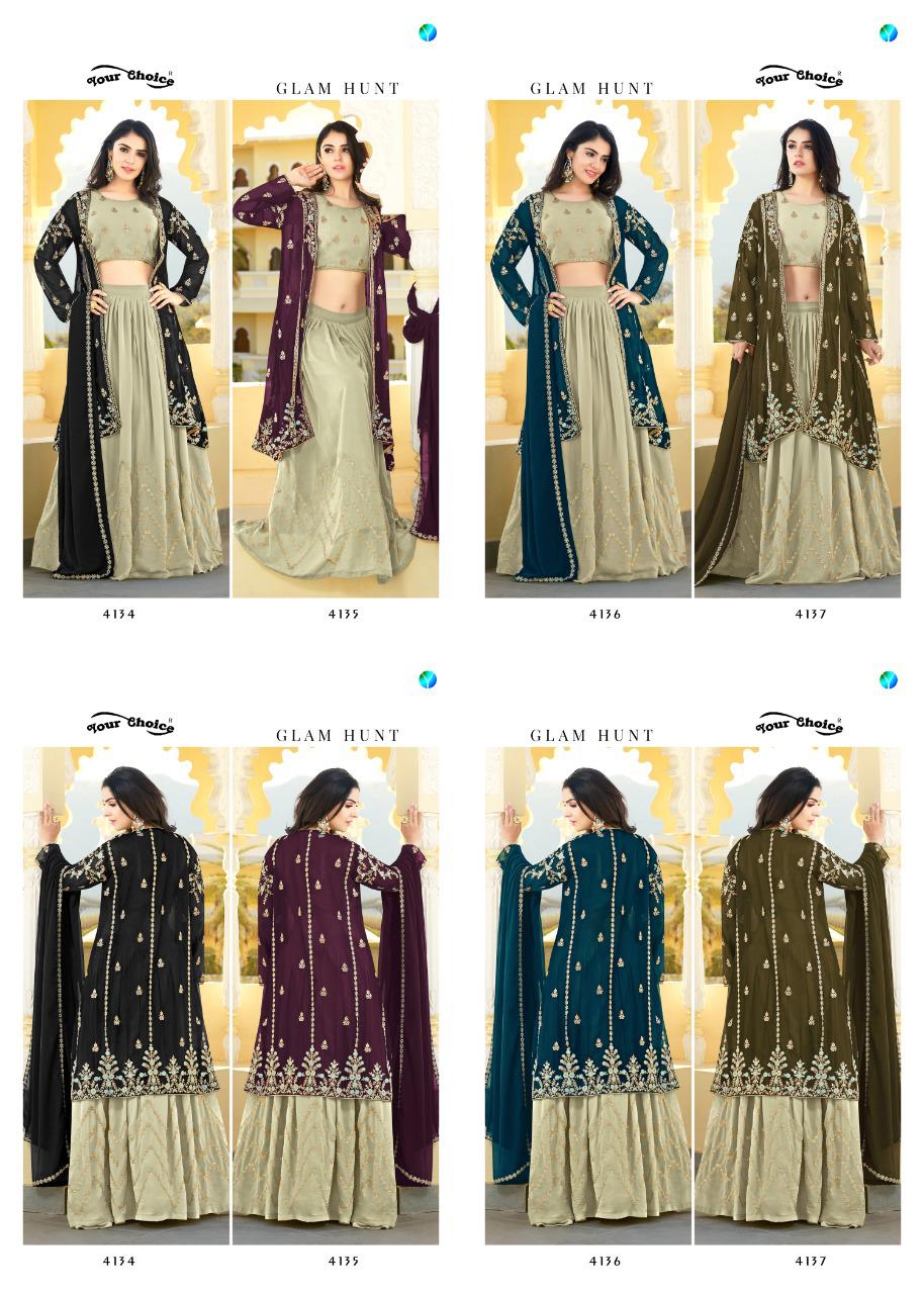 Your Choice Glam Hunt Bridal Look Wholesale Georgette Wedding Salwar Suits